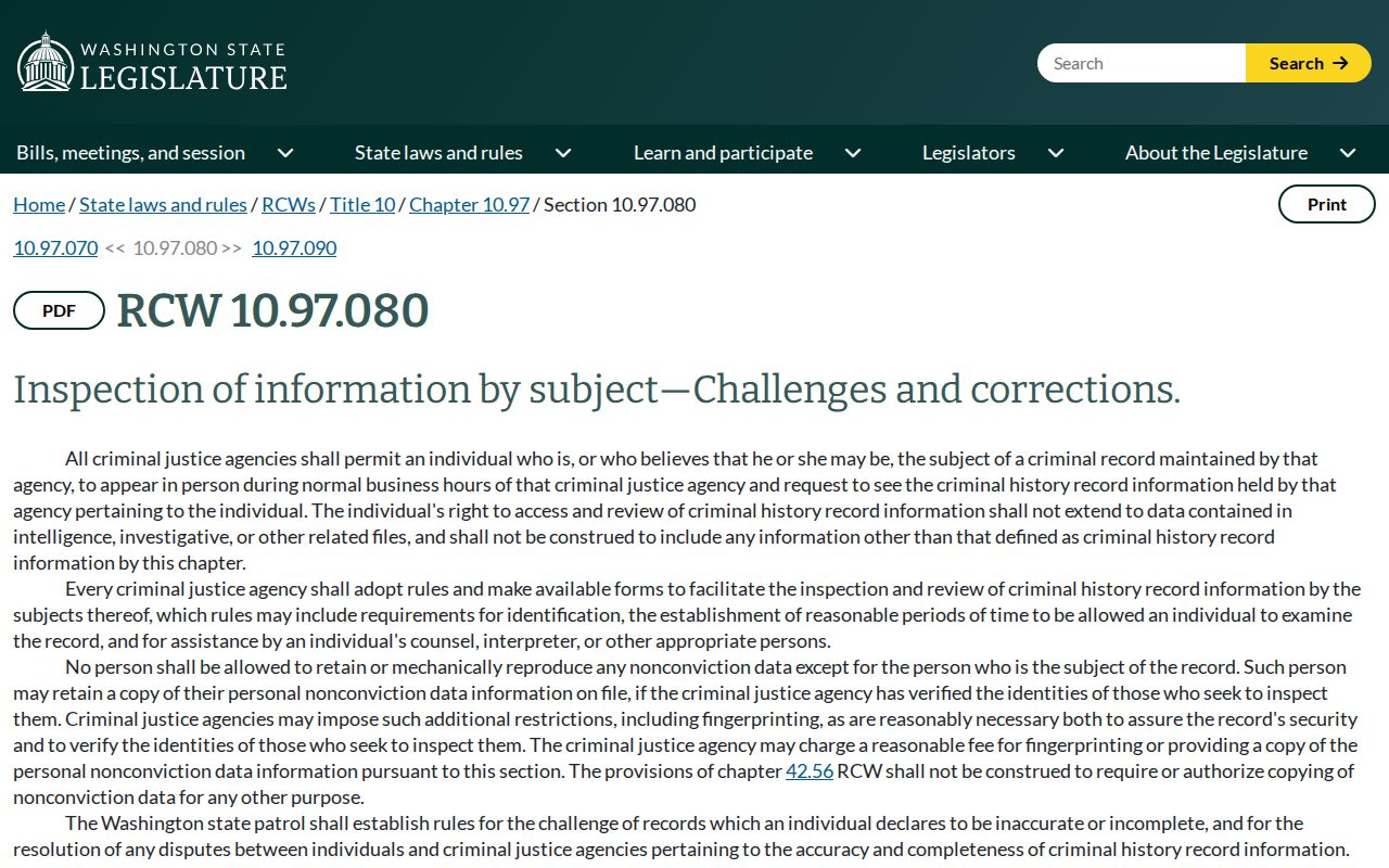 Stevens County arrest record and Washington nonconviction deletion law