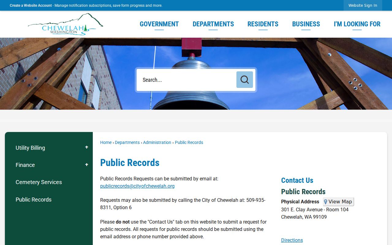 Chewelah criminal records public request process