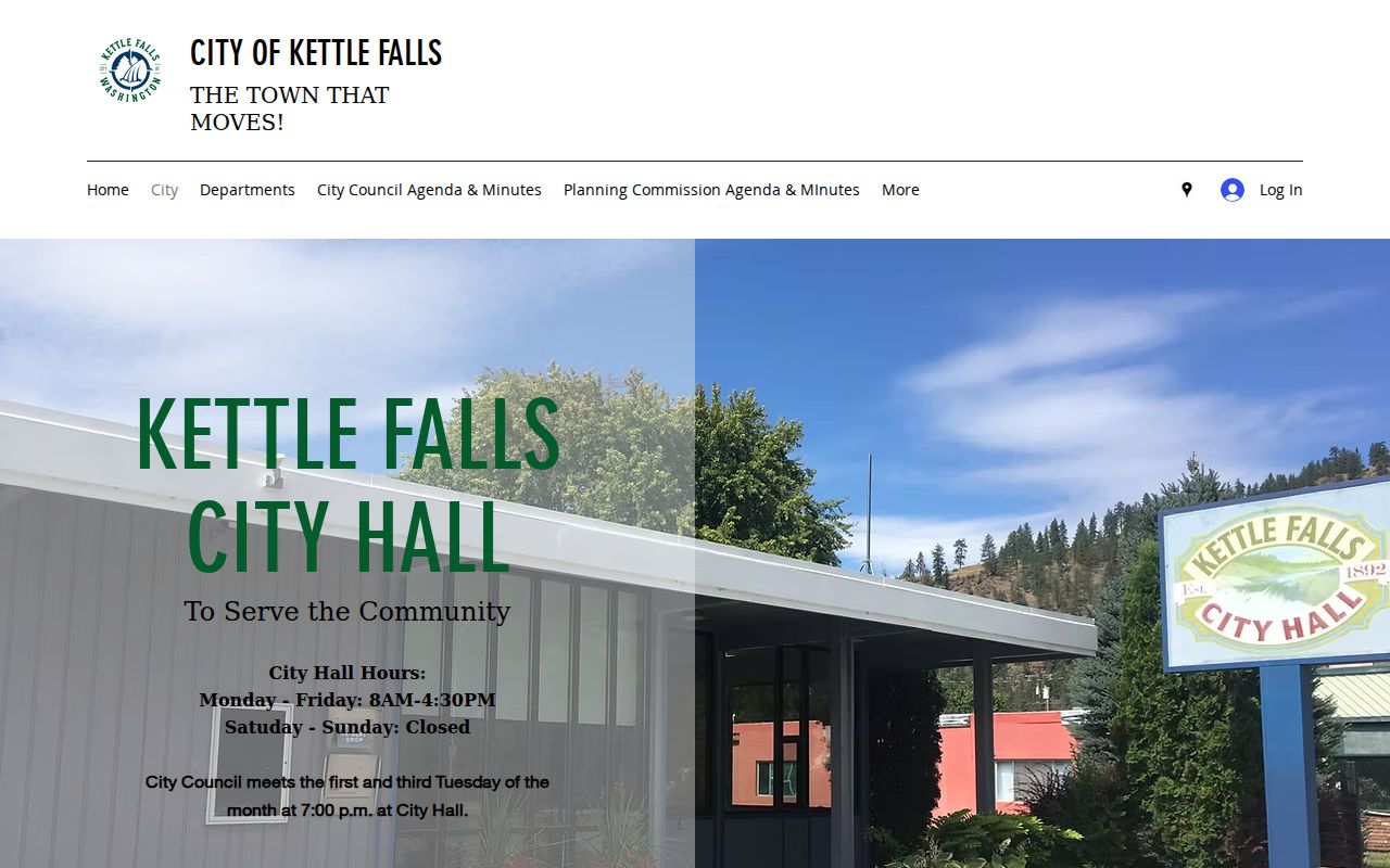 Kettle Falls criminal records City Hall page in Stevens County